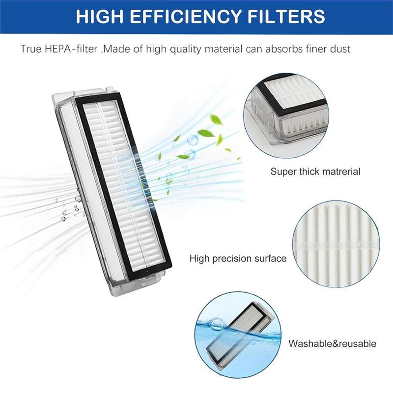 A20F-For Dreame L20 Ultra / L30 Ultra Robot Vacuum Cleaner Accessories Kit Main Side Brush Hepa Filter Mop Cloth Dust Bags