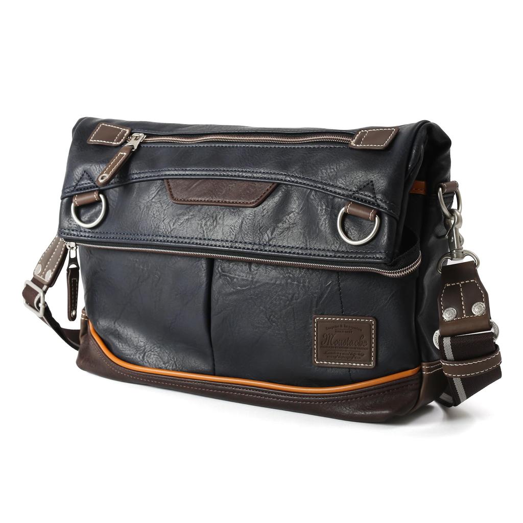 YUQ Shoulder Bag Navy [Mustache] VMR-5696