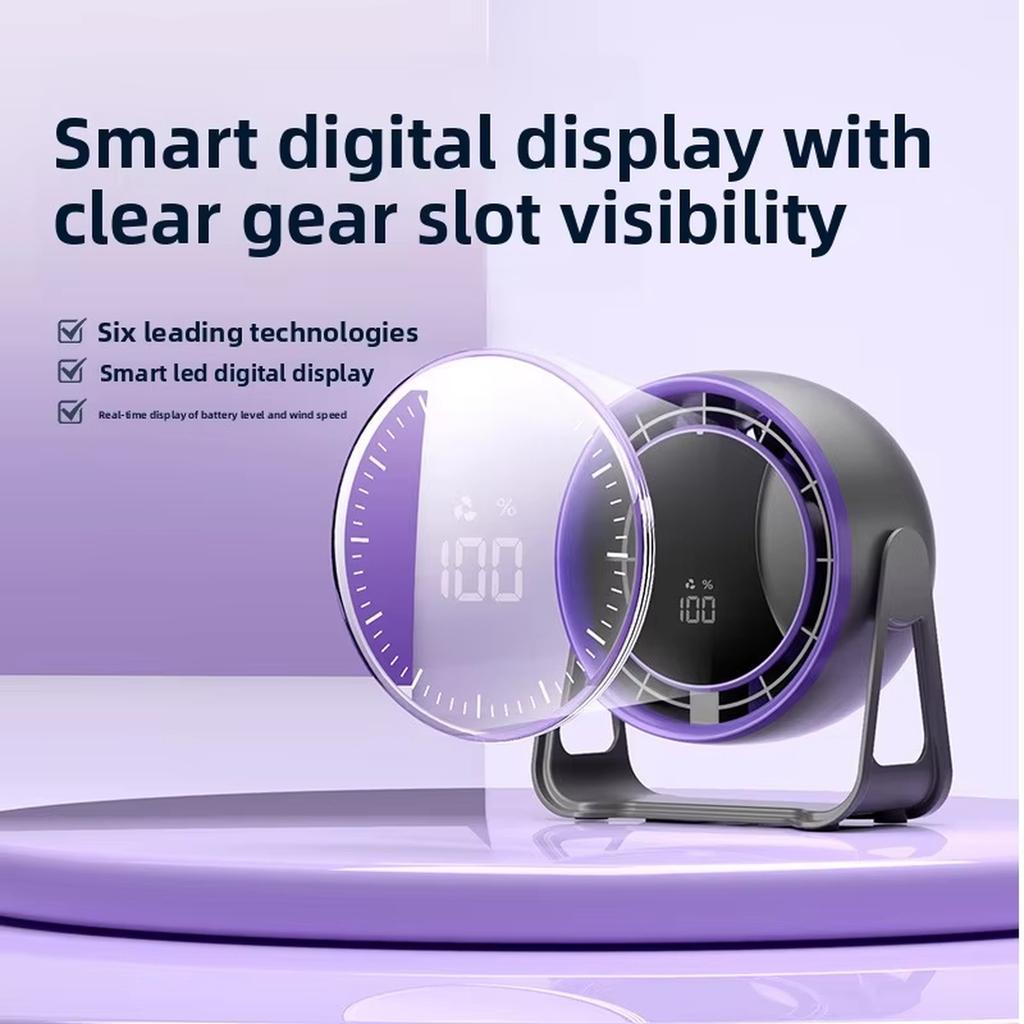 100,Speed Circulation Fan , USB Rechargeable Wall,Mounted Desktop Outdoor Fan