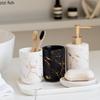 Marbled Ceramic Bathroom Set Couple Mouthwash Cup Set Toiletries Wash Set Lotion Bottle Soap Dish Organize Trays Soap Bottle