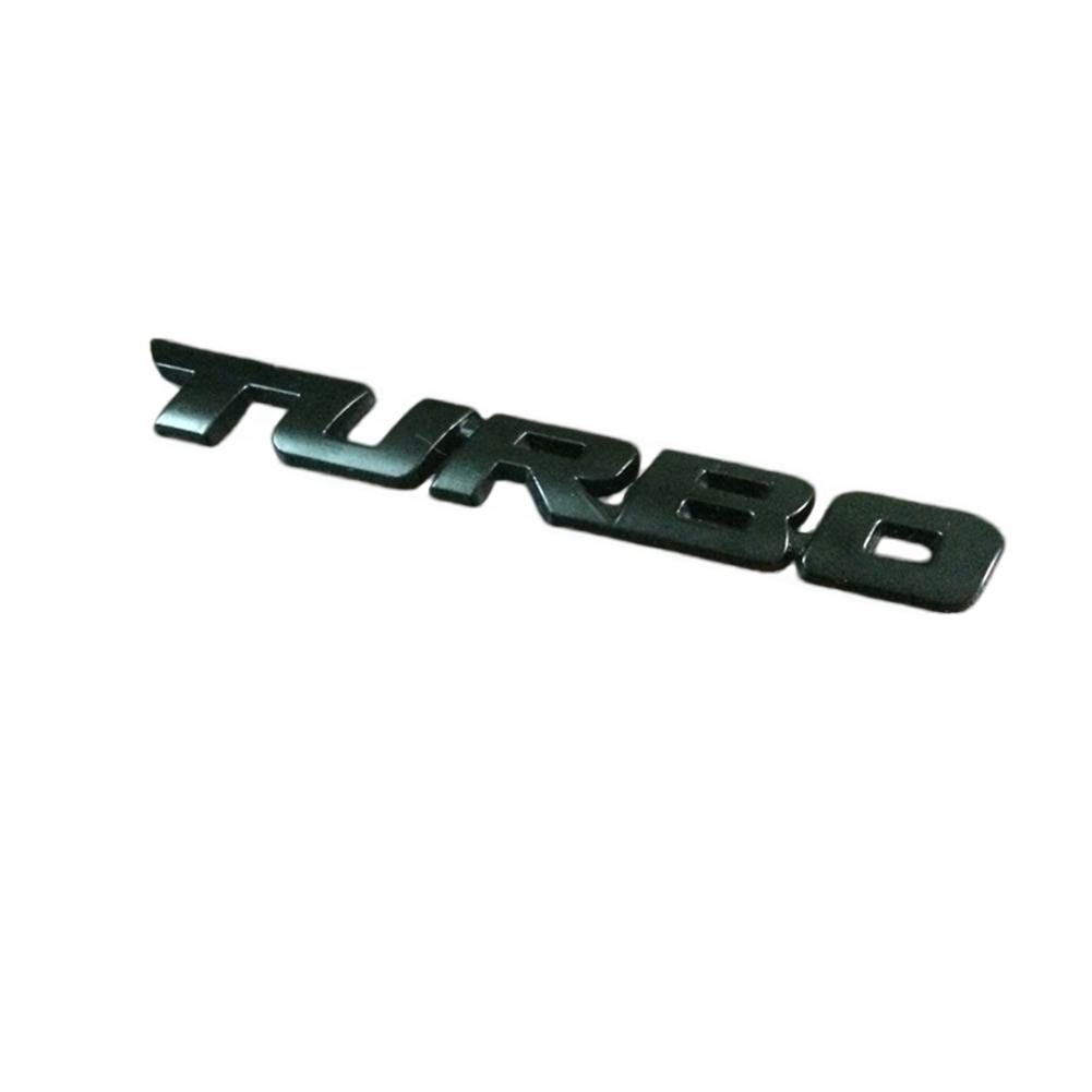 

Zinc Alloy 3D Turbo Emblem Decal Sticker for Car Exterior Decoration on Fender Rear Trunk Side Panel Replacement чорний