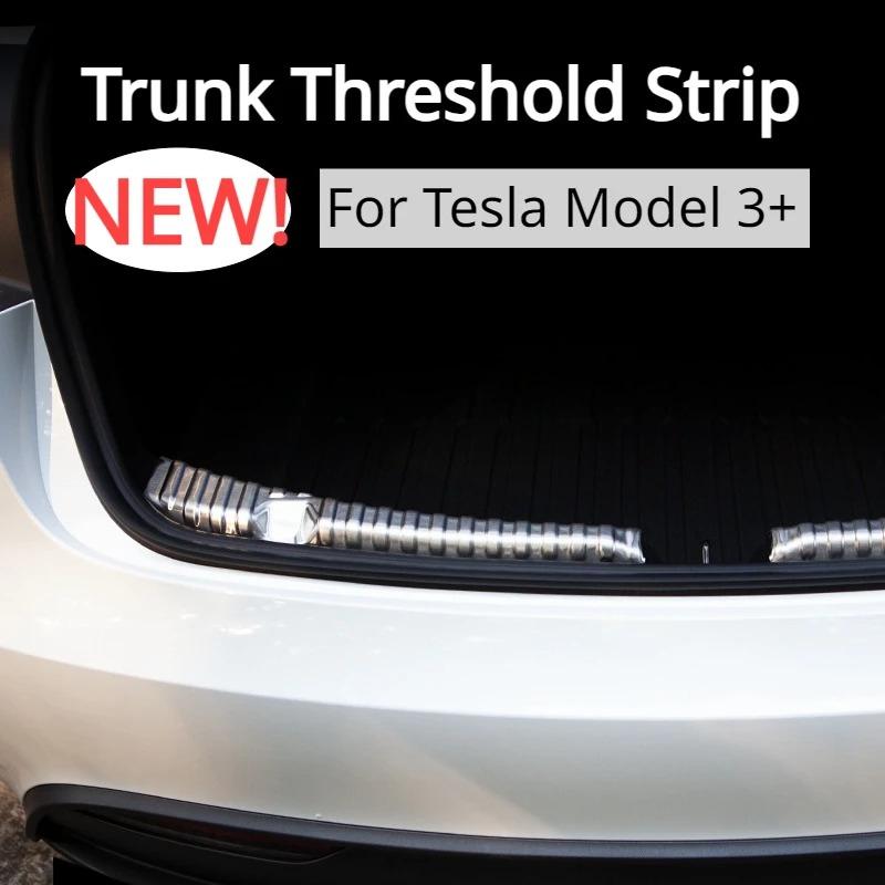 For Tesla Model 3 Highland 2025 Trunk Threshold Strip Anti Scratch Stainless Steel Trunk Guard Door Sill Protective Accessories