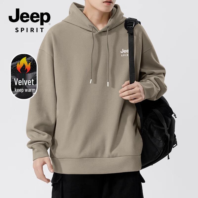 JEEP SPIRIT Men's Heavyweight Hooded Sweatshirt