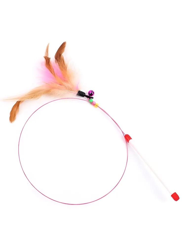 Pet Toys,pet Teasing Sticks, Wire Feather Pet Teasing Sticks
