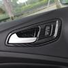 For Ford Escape Kuga 2013- Carbon Fiber Car Door Handle Bowl Cover Trim 4PCS