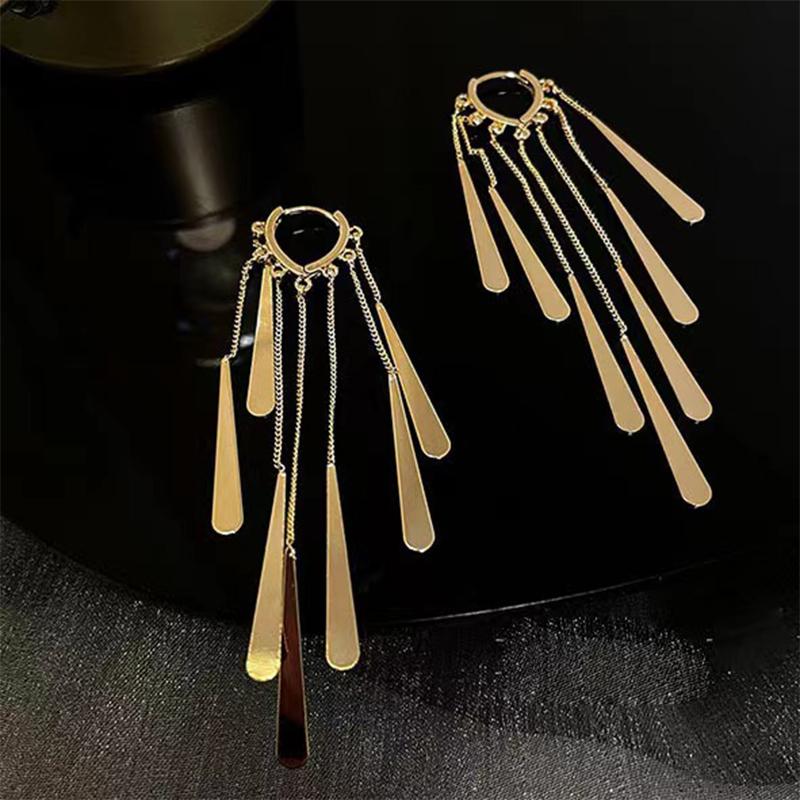 SUYU Tassel earrings women's long earrings light luxury elegant fashionable niche design sense women's light luxury earrings
