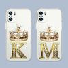 Diamond Crown Letter 26 Letters Phone Case For Xiaomi Redmi Note 15 14 5G 13 12 10 11 Pro Plus 4G 14C 13C 12C Soft Gift Cover