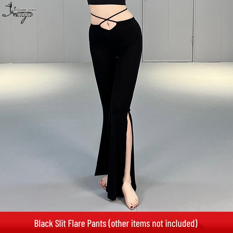 Belly Dance Slim Fit Flared Pants - Women's Beginner Modal Trousers for Oriental Dance Performance