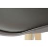 Tabouret de bar - Scandi - Hêtre - PU gris - 48,5 x 55 x 109 cm - Design moderne