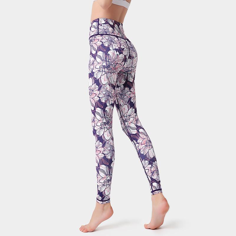 New Style Women's Yoga Trousers - Long Leggings with High Waist, Buttock-Lifting Design, Printed Base Layer for Sports, Fitness and Yoga