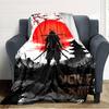 Name Custom Japanese Samurai Print Flannel Blanket High Quality Warm Comfortable Cover for All Seasons Perfect for Gifts Home Decor