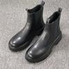 2025 Autumn Men's Chelsea Boots Versatile Platform Martin Boots Medium Tube Sleeve Feet Lazy Boots Men's Boots