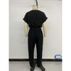 Women's Casual Jumpsuits Tied Short-sleeved Black Ties