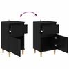 Nightstand Black Oak Effect 40 x 35 x 70 cm Wood Based Material