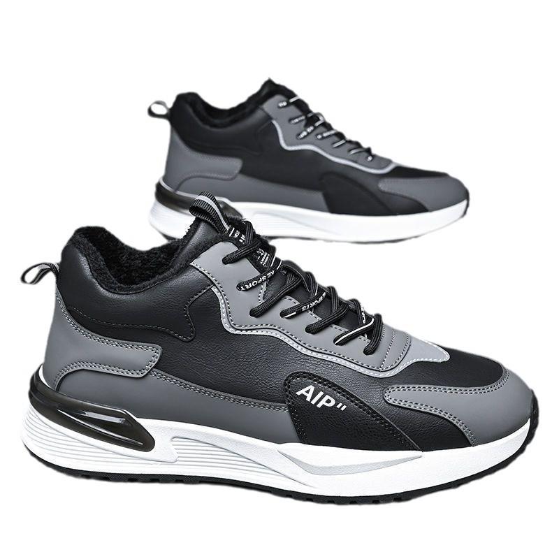 Pantofi pentru bărbați pantofi din lână pantofi casual la modă pentru bărbați versatili antiderapanți pentru alergare pantofi sport calduroși pentru bărbați