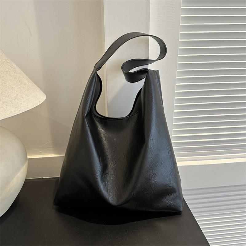 Stylish Pu Tote Bag For Women In Black And Brown Perfect For Casual Commuting