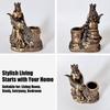 Resin Fortune Goddess Pen Holder Figurine Sculpture Luckydeity Statue For Home Study Room Entryway Housewarming Gift