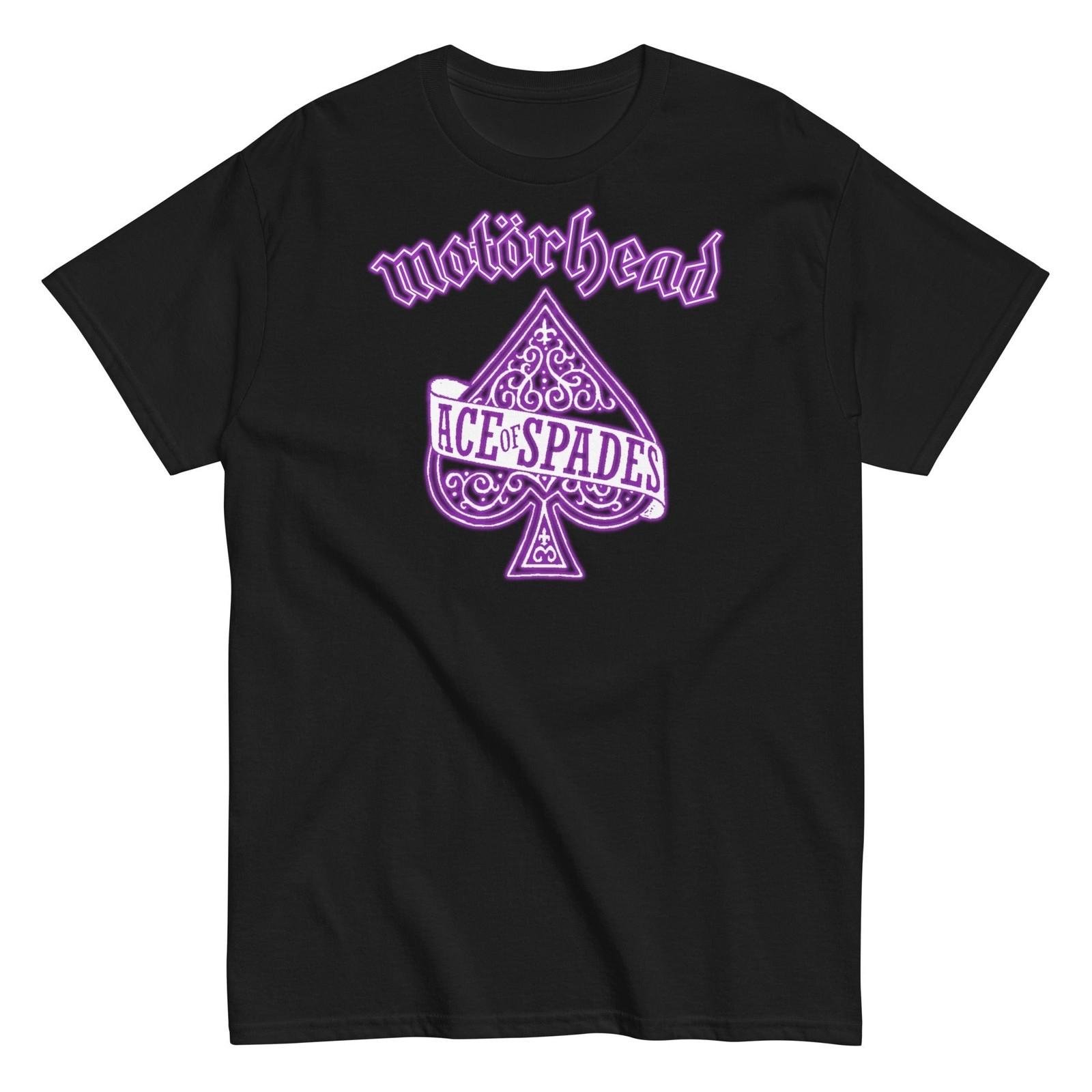 MerchMoment Motorhead Purple Ace T-Shirt T-Shirt Black New XXXL