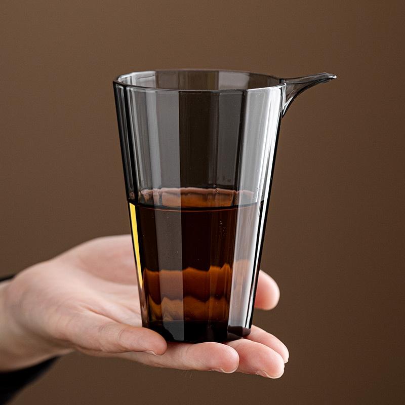 230ml Eagle Mouth Glass Fair Cup Heat-resistant Tea Dispenser Cha Hai Kung Fu Tea Household Justice Cup Teaset Serving Teacup