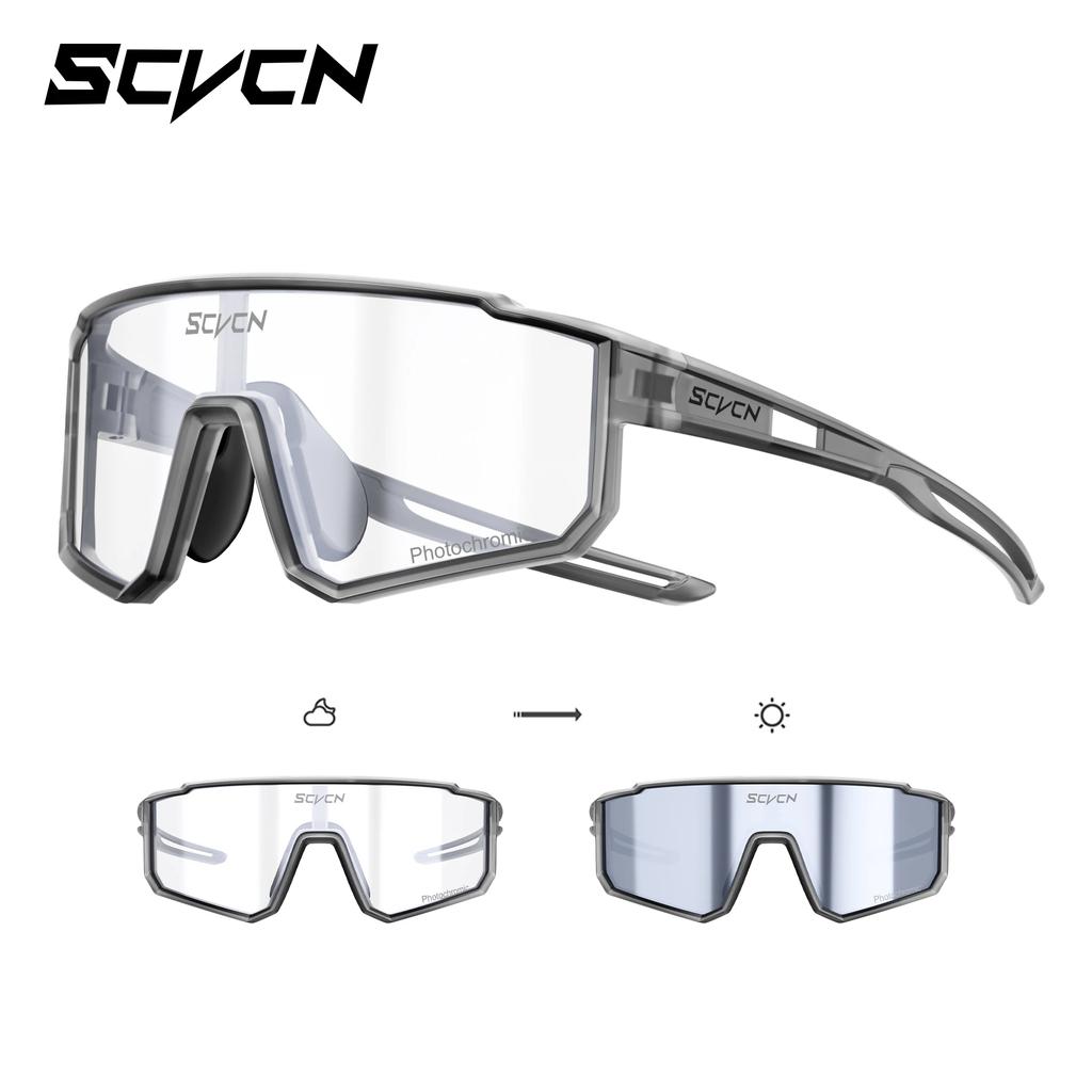SCVCN 5-16 Years Children Photochromic Cycling Glasses Outdoor Sports Sunglasses Kids MTB Bikes Eyewear Boys Girls UV400 Goggles