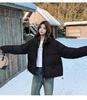 Women's Short Hooded Loose Thickened Warm Jacket