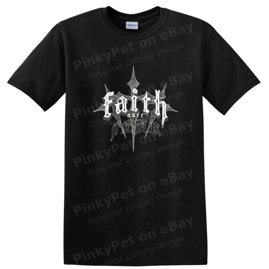 Faith Graphic Design T Shirt Vintage Heavy Metal Art Tee Religion Style