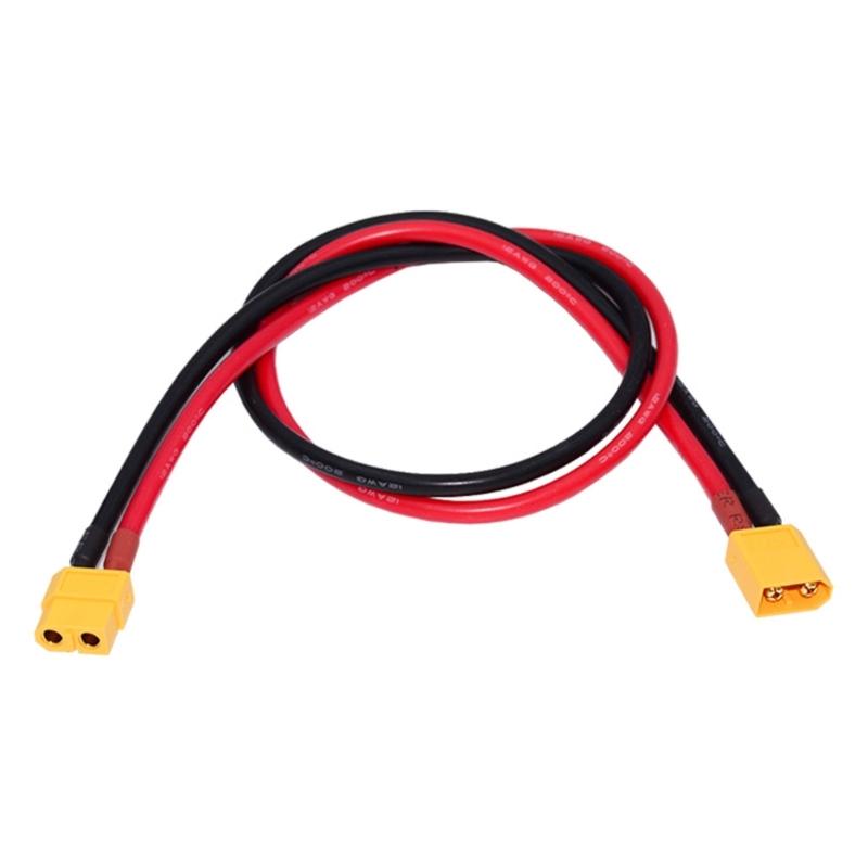 

High Conductivity XT60 Battery Connectors with Protective Sleeve Stable Power Connection 60cm for Drones Enthusiasts