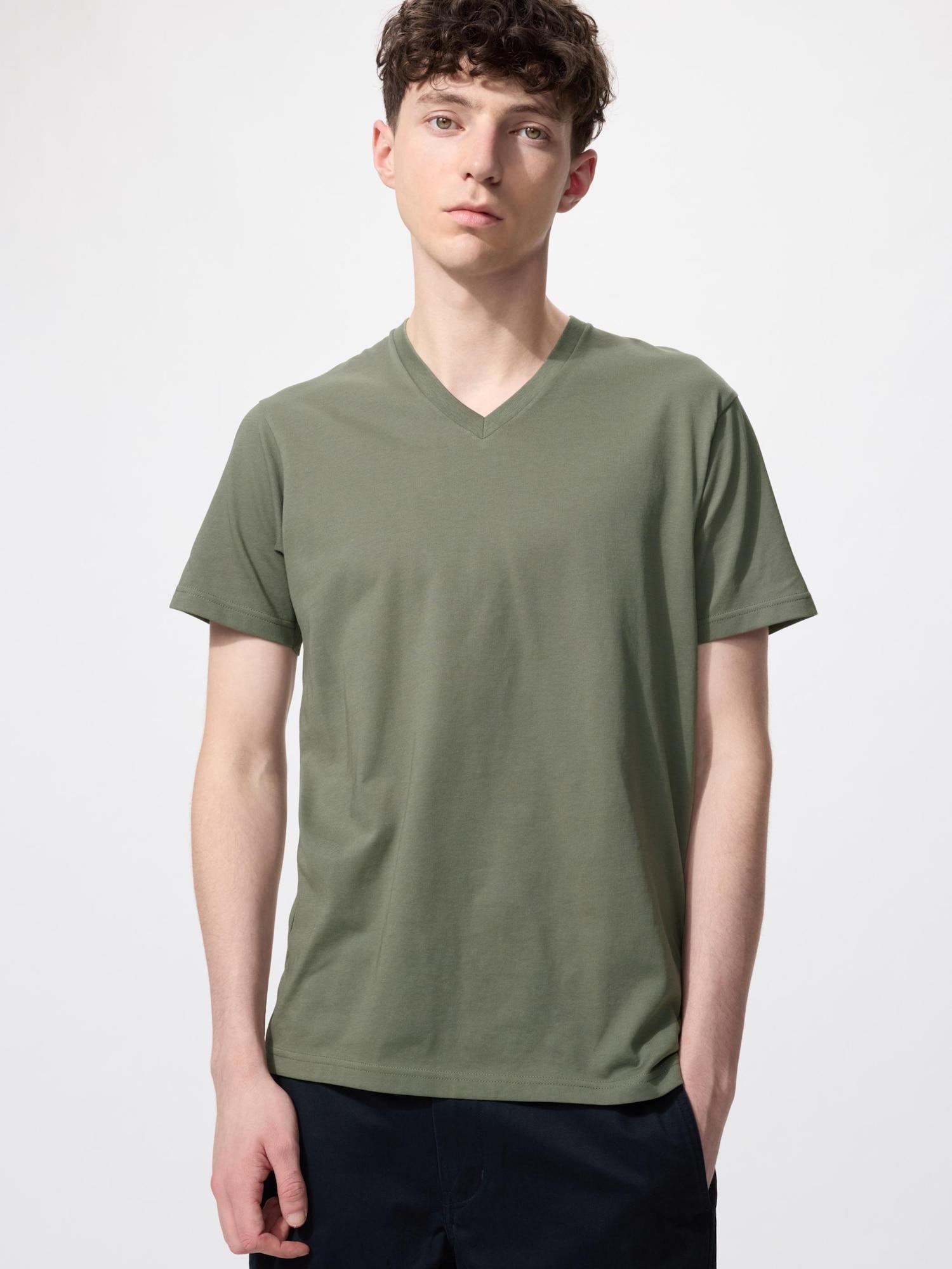 

Футболка Uniqlo с V-образным вырезом Dry 57 OLIVE/UNISEX M