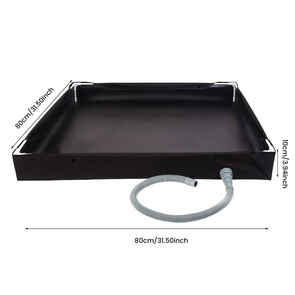 Portable Shower Pan with Drain Hose Foldable Shower Base Outdoor Tent Shower Tray for RV Outdoor Travel Shower Beach Pet Bath