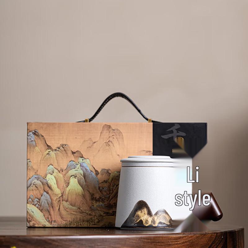 Sushi Ceramics Hand-Painted  Thousands of Miles  Ceramic Tea Infuser Mug