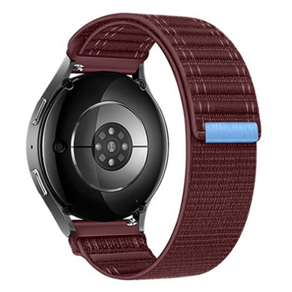 For Huawei Watch GT 6 46mm Nylon Watch Band 22mm Wave Pattern Magic Tape Closure Wrist Strap