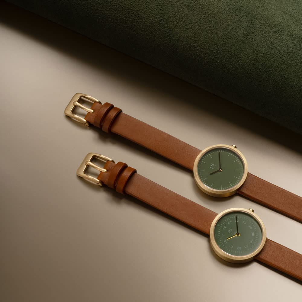 Maven Watches 28mm Artisan Series Minimalist Fashion Popular Popular Gift for Simple Luxury Watch OLIVE BROWN MN [Official Shop] Watch, Watch, Cute,