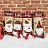 Christmas Holiday Stockings Christmas Hanging Bags New Year Christmas Tree Fireplace Decoration Socks Christmas Ornaments 1PC