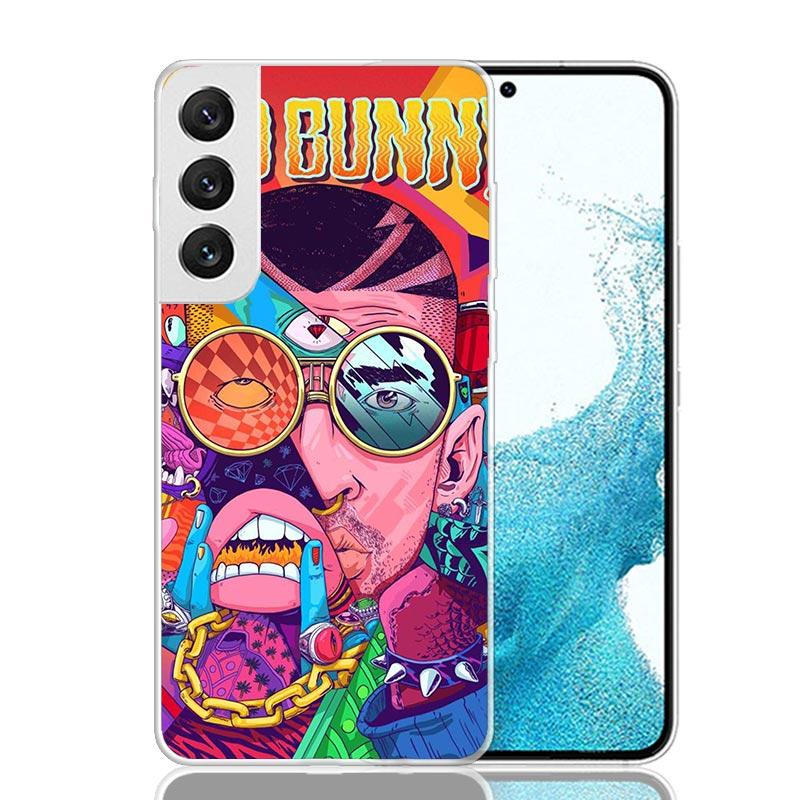 Bad Bunny Heart Case Phone Cover for Samsung Galaxy S24 S25 Ultra S23 Plus S22 + S21 S20 FE S10 S25Plus Trend Fundas S24 Ultra S