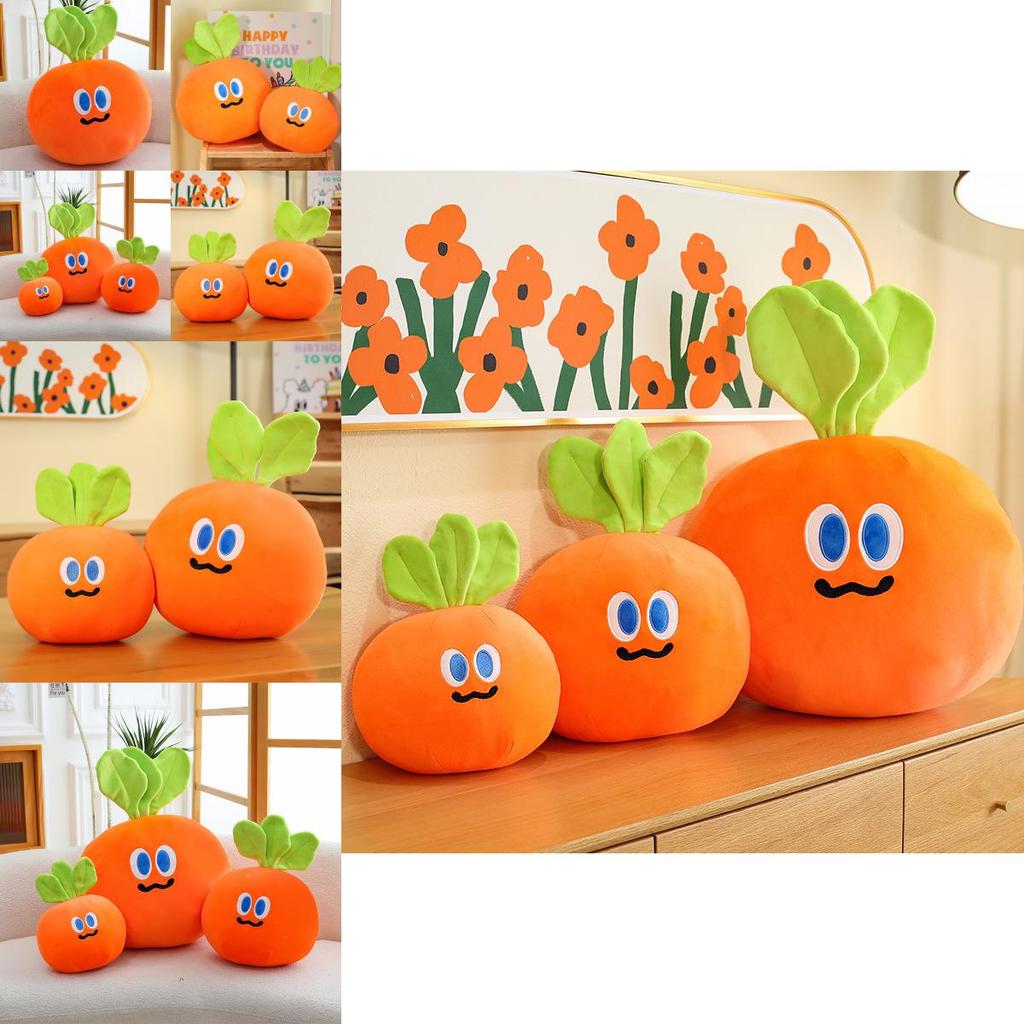 Mojo Karotte Plüschtier mit Kurzflorstoff Niedliches Cartoon-Kissen für Geschenk und Heimdekoration