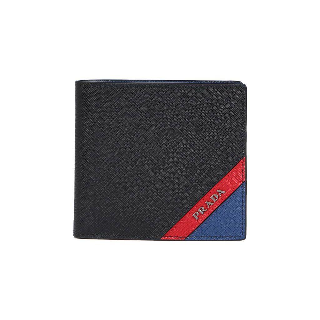 

Prada Logo Full Card Slot Design Leather Wallet Men Wallets Black Blue 2MO912-2EGO-F0UDN Box(Basic Set+Box)