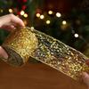 2M Sparkling Mesh Christmas Ribbon Elegant Glitter Sequins Diy Gift Bow Satin Organza Wreath Decor Ribbon Holiday Decorations