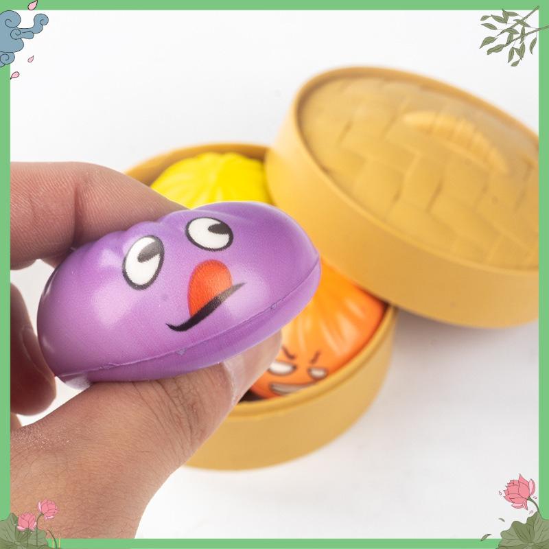 Aesthetic Steamed Bun: Realistic Food Ornament, Solid Maltose Sensory Stress , Creative Office Desktop Decor, New