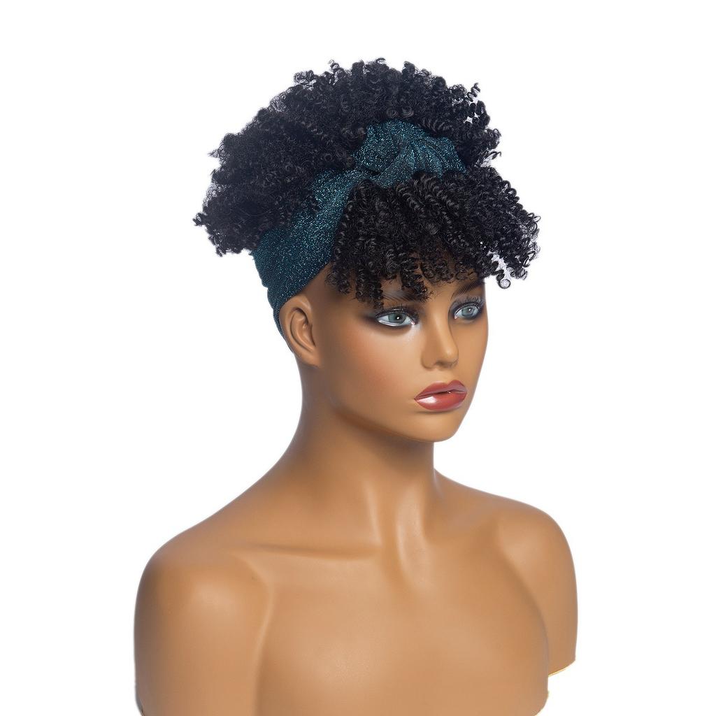Headband Wig African Women's Hairband Small Curly Hair Curl