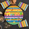 Mexican Carnival Fiesta Theme Disposable Paper Plate Set Paper Cup Paper Towel Party Decoration