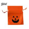 Portable Snack Bags for Halloween 5 Pcs Treats Bag Non-woven Fabric Pumpkin Candy Orange Black Goody Drawstring Goodie Party Favors Reusable