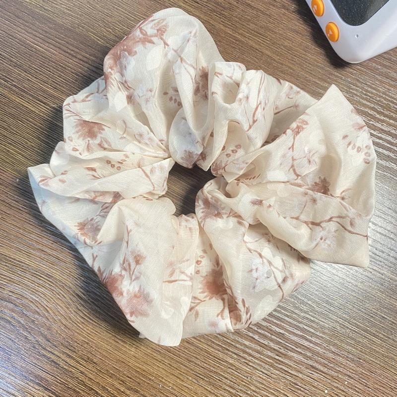 Korea Fashion Stripe Hair Rubber Bands Girls Blue Scrunchie Elastic Big Hair Tie Solid Color Silk Hair Bands Accessoires