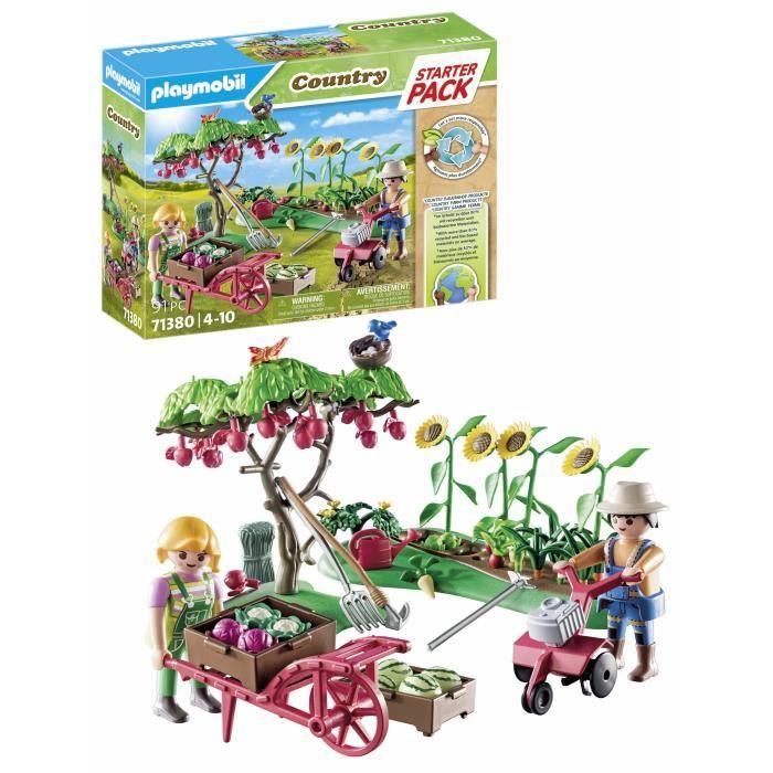 PLAYMOBIL 71380 Starter Pack Jardin potager, Country La vie à la ferme, Avec 2 personnages et accessoires, Dès 4 ans