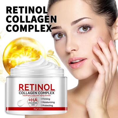 Retinols liftings nostiprinošs krēms kolagēns gludu grumbu sejas krēms mitrinošam krēmam balināšanai barojošs, izgaismo ādu.