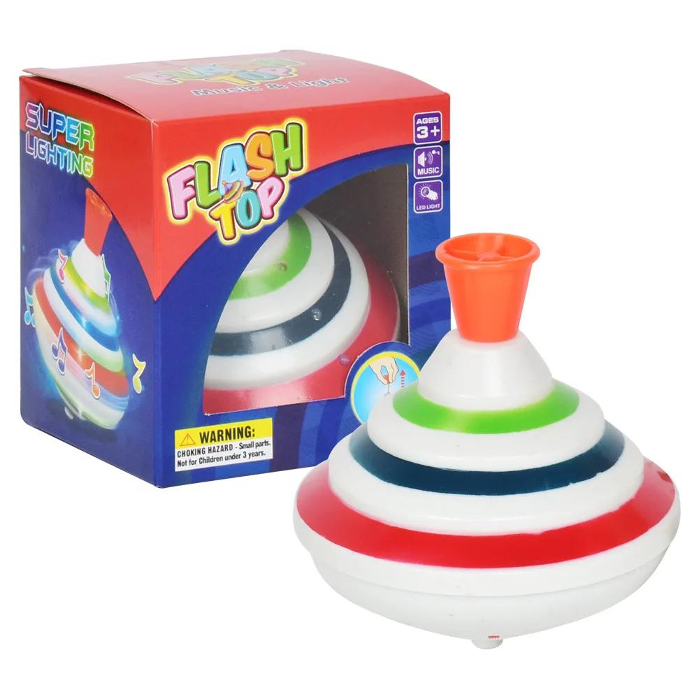 Magic Spinning Tops Toy Music Light Gyro Children Classic Toys Flash Funny Kids Boys Birthday Gift LED s with Kid Friendly Entertaining Play Safe