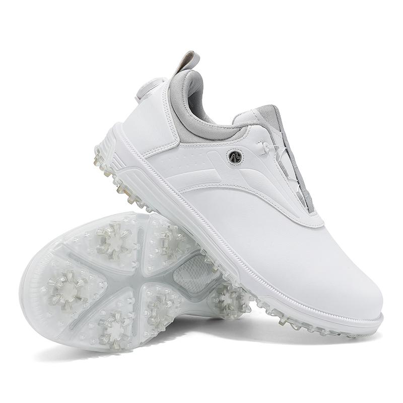 Professional Golf Shoes for Men Outdoor Leather Sneakers Big Size Black White Man Fashion Soft Golf Walking Shoes