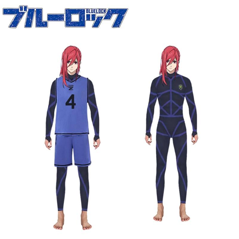 Blue Training Lock Uniform Isagi Yoichi Jumpsuit Cosplay Costume Suit Carnival
