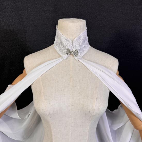 Halter Shawl Solid Color Breathable Off Shoulder Cloak Bright Color