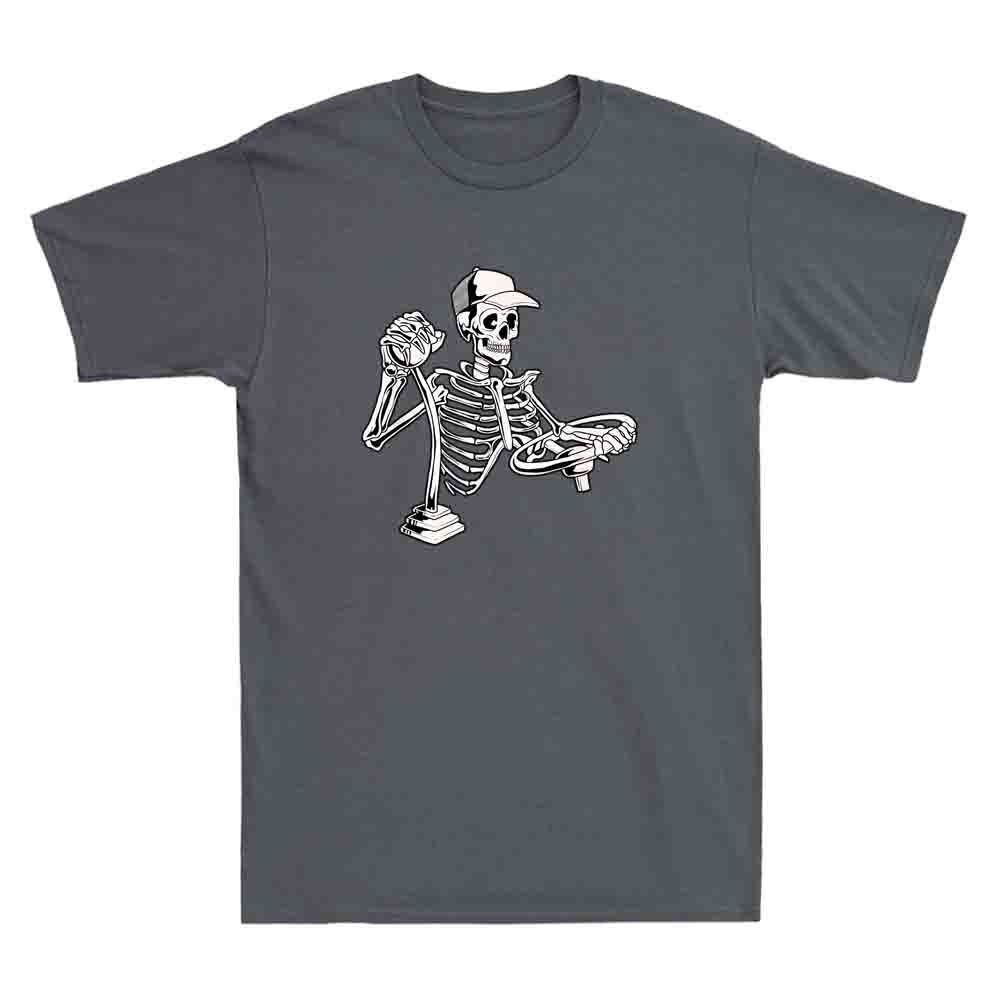 Skeleton Truck Driver Funny Skull Big Trucking Trucker Gift Retro Men s T-Shirt Unisex T-Shirt XXXXL