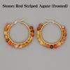 Crystal Earring For Women Boho Jewelry Trendy Natural Stone Pearl Jewellery Bohemian Ear Ring Gold Circle Hoop Earrings